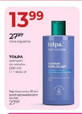 Szampon do włosów Tołpa Hair Routine Nawilżający promocja w Drogerie Jawa