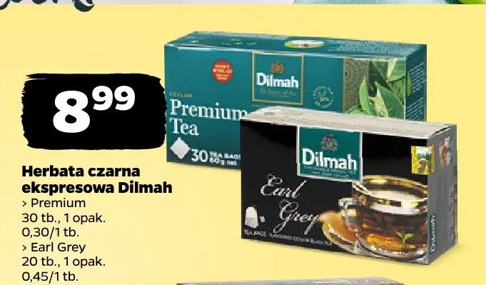 Herbata czarna ekspresowa Dilmah promocja w Netto