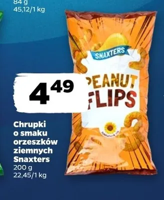 Chrupki o smaku orzeszków ziemnych Snaxters promocja w Netto