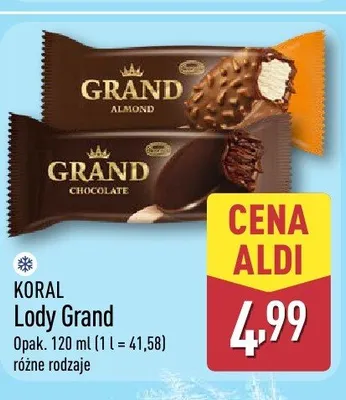 Lody Grand Koral promocja w Aldi