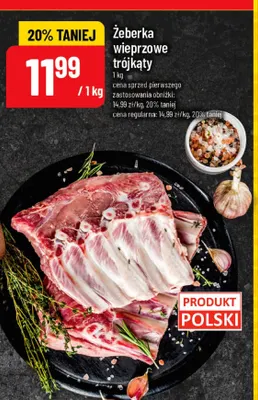 Żeberka wieprzowe trójkąty promocja w POLOmarket