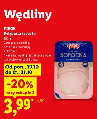 Polędwica sopocka Pikok promocja w Lidl