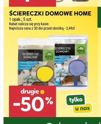 Ściereczki domowe Home promocja w Stokrotka