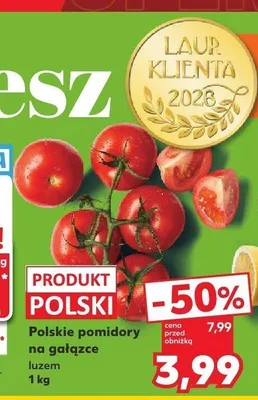 Pomidory na gałązce polskie promocja w Kaufland