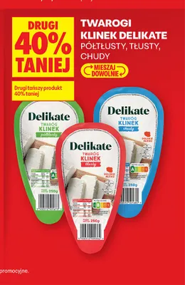Twaróg klinek tłusty Delikate promocja w Biedronka
