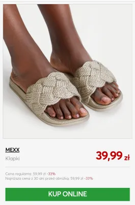 Klapki MEXX promocja w eobuwie.pl