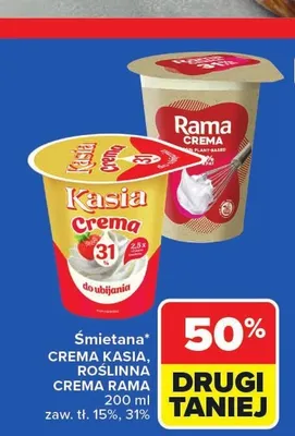 Śmietana Kasia Crema promocja w Carrefour Market