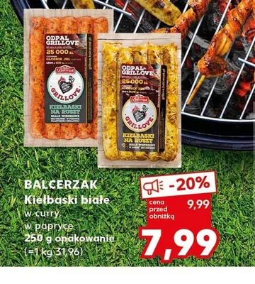 Kiełbaski białe w curry Balcerzak Grillove promocja w Kaufland