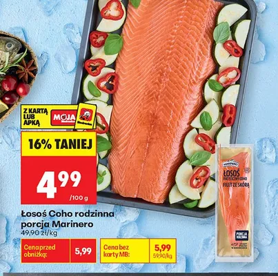 Łosoś Coho rodzinna porcja Marinero promocja w Biedronka
