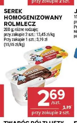 Serek homogenizowany Rolmlecz truskawkowy promocja w Stokrotka
