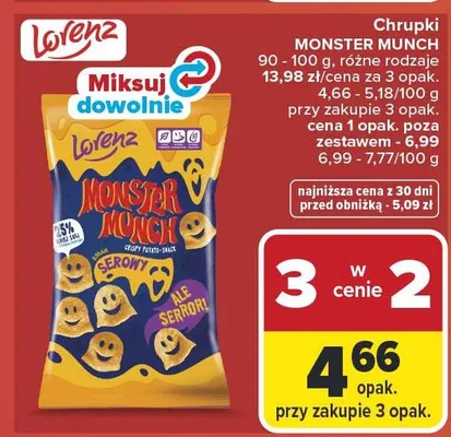 Chrupki Monster Munch promocja w Carrefour Market