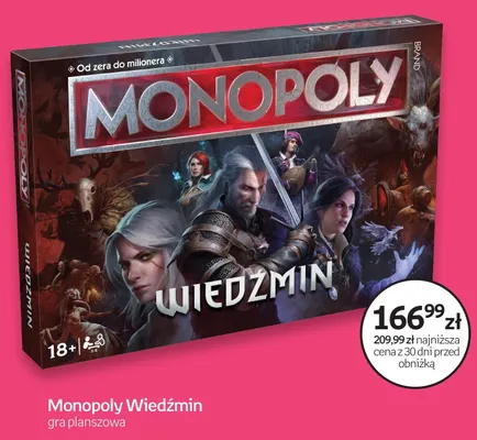 Gra planszowa Monopoly Wiedźmin promocja w Empik