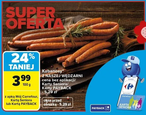 Kabanosy z naszej wędzarni promocja w Carrefour Market