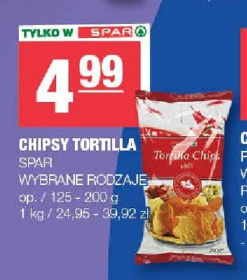 Chipsy tortilla Spar promocja w SPAR