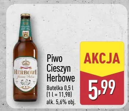 Piwo Cieszyn Herbowe promocja w Aldi