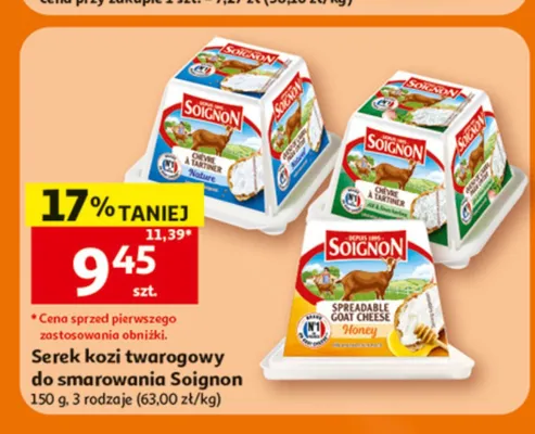 Serek kozi twarogowy do smarowania Soignon Nature promocja w Auchan