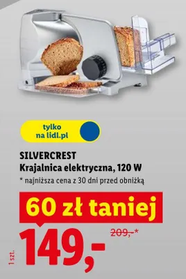 Krajalnica elektryczna SilverCrest 120W promocja w Lidl