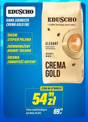 Kawa ziarnista EDUSCHO CREMA GOLD promocja w RTV EURO AGD