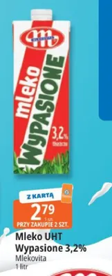 Mleko UHT Wypasione 3,2% Mlekovita promocja w Leclerc