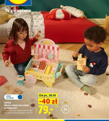 Stoisko ze słodyczami Lupilu promocja w Lidl