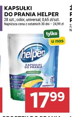 Kapsułki do prania Helper Color promocja w Stokrotka