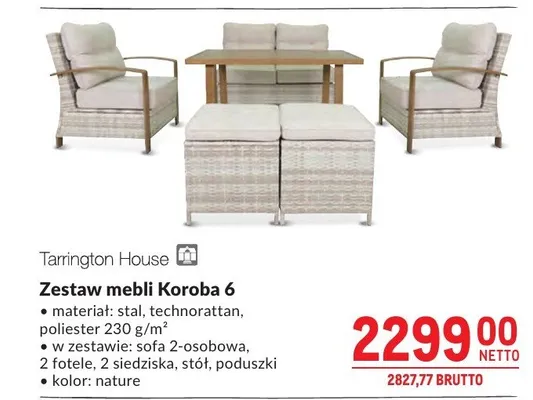 Zestaw mebli Tarrington House Koroba 6 promocja w Makro