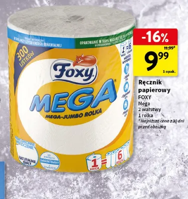 Ręcznik papierowy Foxy Mega promocja w Intermarche