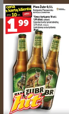 Piwo Żubr promocja w TOPAZ