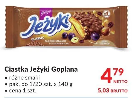 Ciastka Jeżyki Goplana promocja w Makro