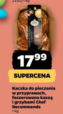 Kaczka do pieczenia w przyprawach, faszerowana kaszą i grzybami promocja w Netto
