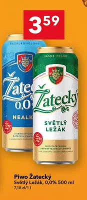 Piwo Světlý Ležák 0,0% promocja w LEWIATAN