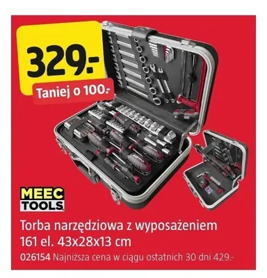 Torba narzędziowa z wyposażeniem Meec Tools promocja w Jula