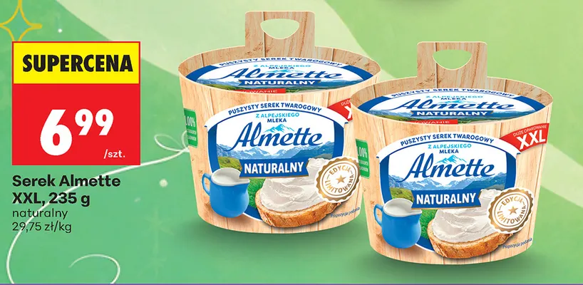 Serek Almette naturalny XXL promocja w Biedronka