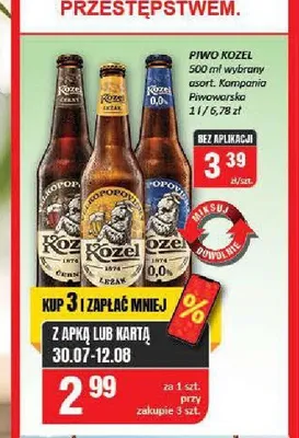 Piwo Kozel Cerny promocja w Chorten