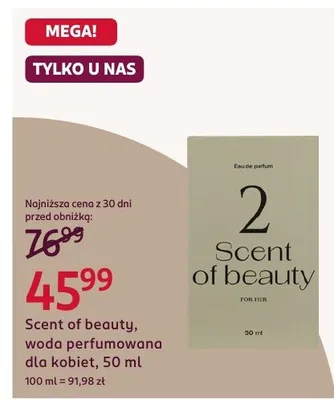 Woda perfumowana Scent of beauty dla kobiet, 50 ml promocja w Rossmann