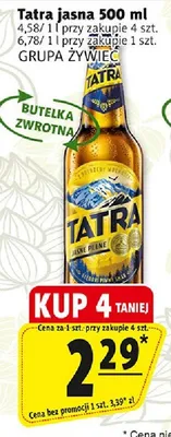 Piwo Tatra jasna 500 ml promocja w Prim Market