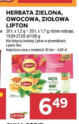 Herbata zielona Lipton Green Tea Citrus promocja w Stokrotka