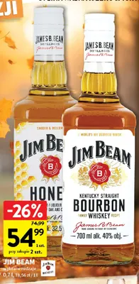 Whiskey Jim Beam promocja w Intermarche