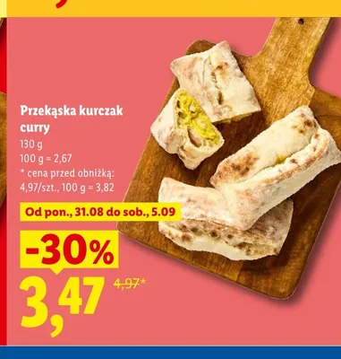 Przekąska kurczak curry promocja w Lidl
