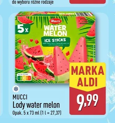 Lody water melon Mucci promocja w Aldi