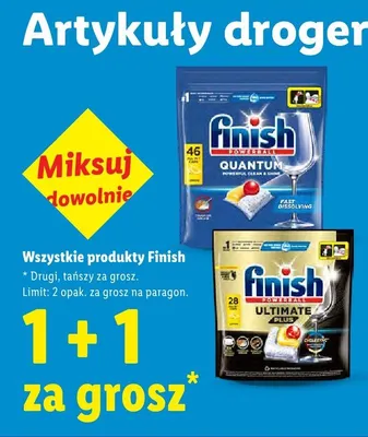 Kapsułki do zmywarki Finish Ultimate Plus promocja w Lidl