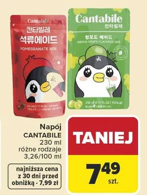 Napój Cantabile promocja w Carrefour Market