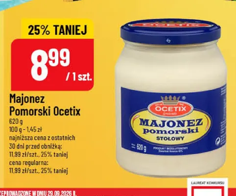 Majonez Pomorski Ocetix promocja w POLOmarket