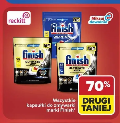 Kapsułki do zmywarki Finish Ultimate Plus promocja w Carrefour Market