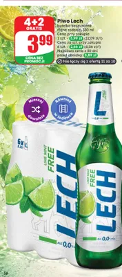 Piwo bezalkoholowe Lech Lime Mint promocja w Dino