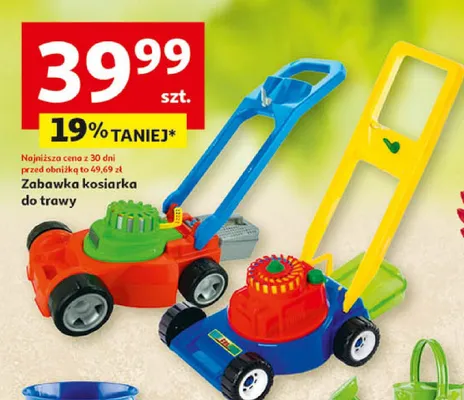 Zabawka kosiarka do trawy promocja w Auchan