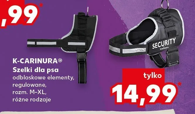 Szelki dla psa odblaskowe elementy, regulowane, różne rodzaje promocja w Kaufland