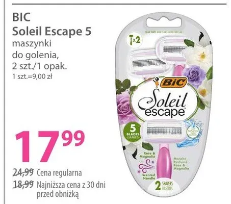 Soleil Escape 5 maszynki do golenia promocja w Hebe