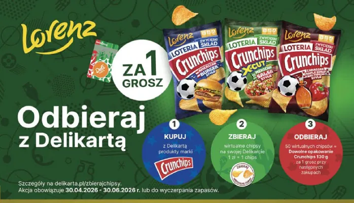 Chipsy Crunchips Canadian Maple Syrup & Paprika Style promocja w Delikatesy Centrum
