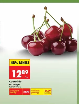 Czereśnie na wagę promocja w Biedronka